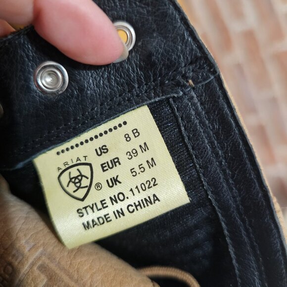 Ariat Lace Up Roper Ankle Boots Size 8 - Picture 7 of 8